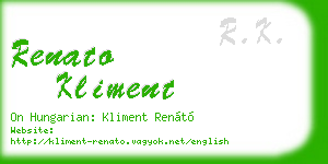 renato kliment business card